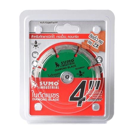 ใบตัดเพชร SUMO 20407 SEGMENT 4 นิ้วX7 มม. สีเขียว_1