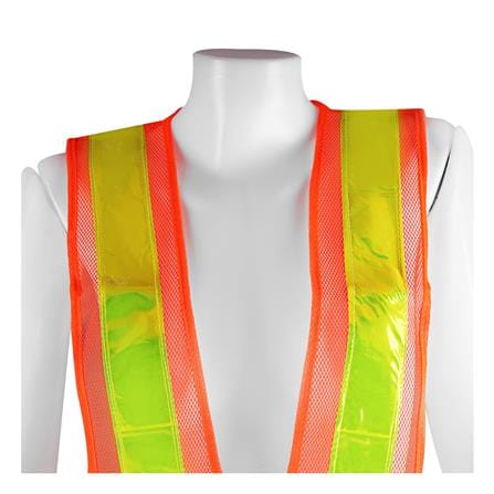 เสื้อจราจรสะท้อนแสงทรงวี YAMADA 5559V สีส้ม_2