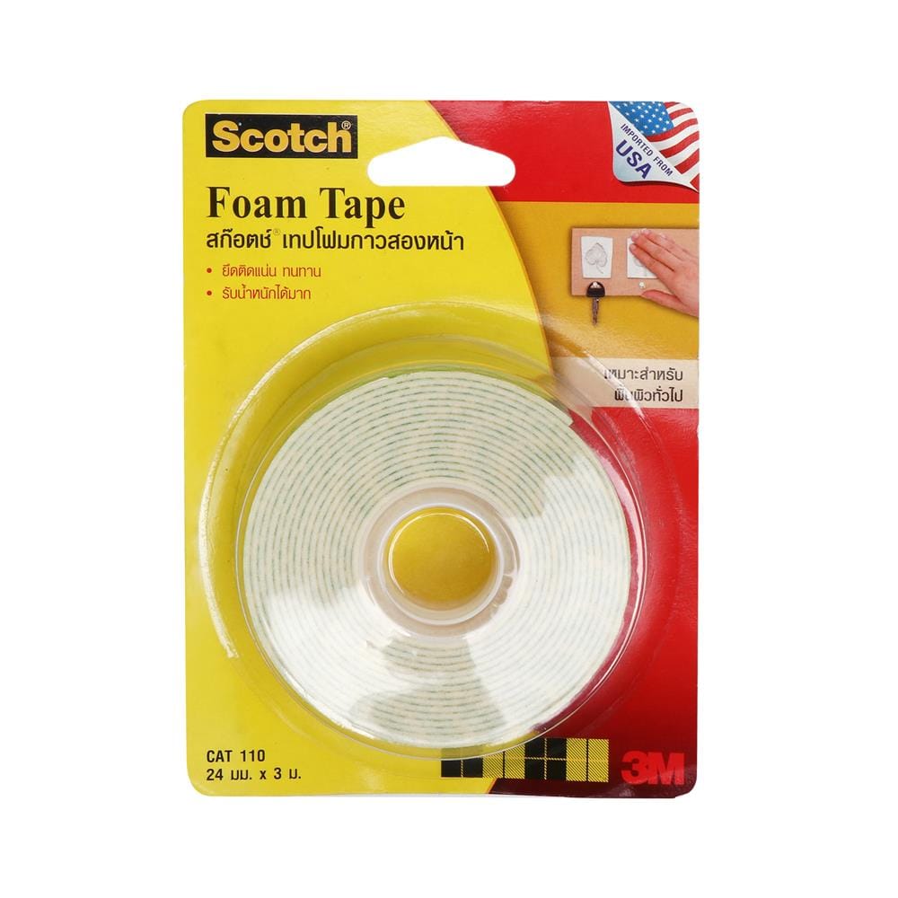 เทปโฟม 2 หน้า 3M CAT110 24 มม. X 3 ม.
