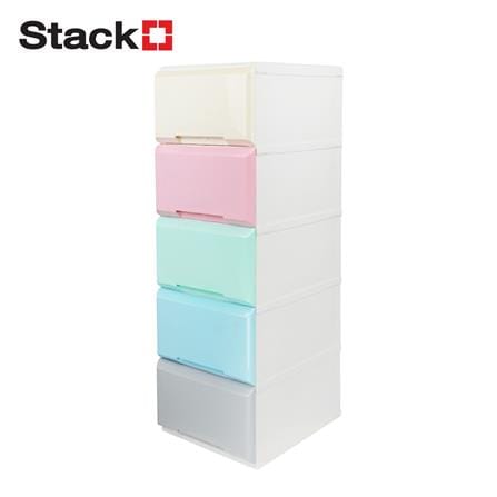 ตู้ลิ้นชัก 5 ชั้นทึบ STACKO GARDEN 40x50x113 ซม. สี PASTEL