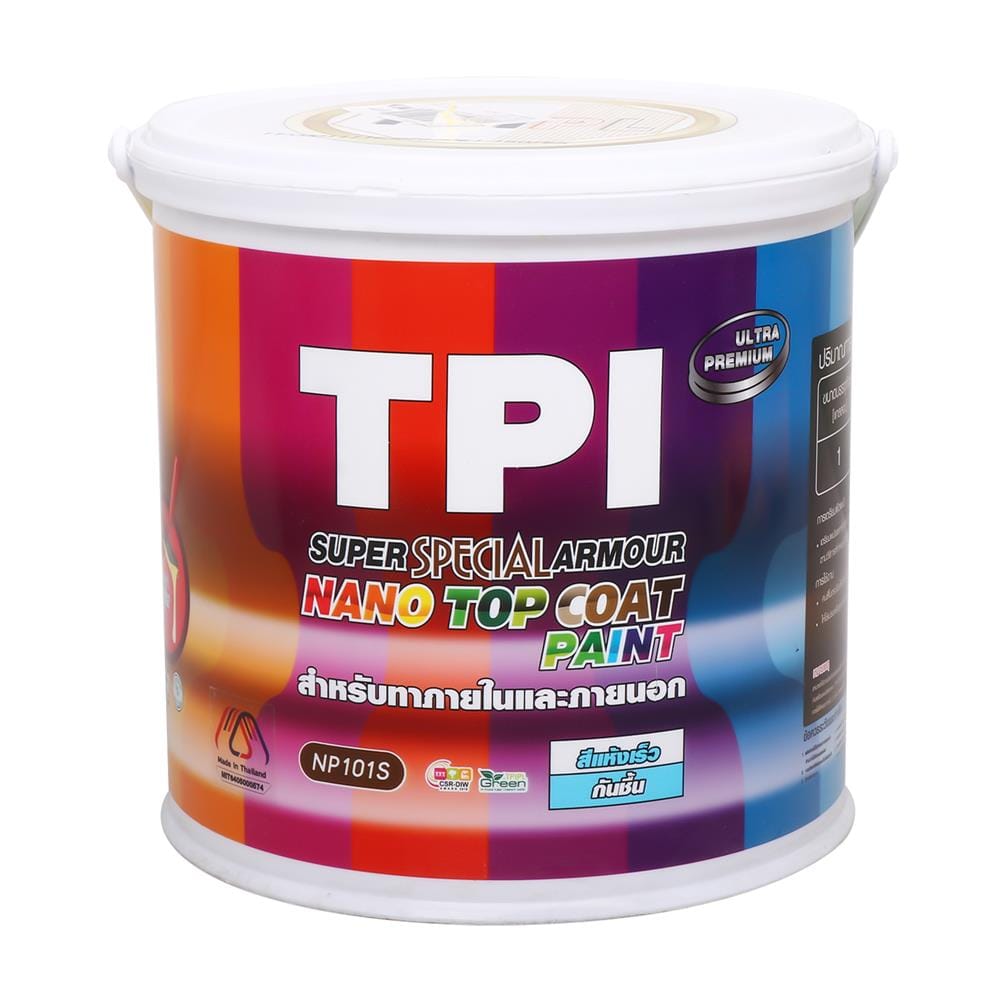 สีน้ำทาภายนอกและภายใน ชนิดกึ่งเงา TPI NANO SUPER SPECIAL ARMOUR BASE A สีขาว 1 แกลลอน
