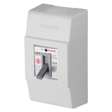 เซฟตี้เบรกเกอร์พร้อมกล่อง 32 แอมป์ 1 เฟส HACO SB_1
