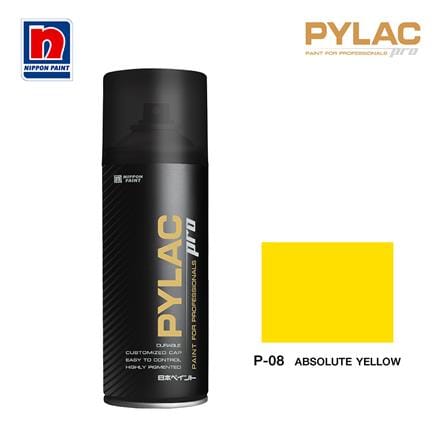 สีสเปรย์ NIPPON PAINT PYLAC PRO P-08 ABSOLUTE YELLOW