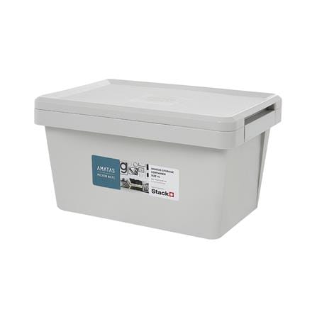 กล่องเก็บของ ฝาล็อค STACKO AMATAS 4 ลิตร 19x27.5x15.1 ซม. สีเทา_0
