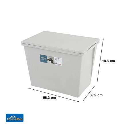 กล่องเก็บของ ฝาล็อค STACKO AMATAS 70 ลิตร 39.2x58.2x43.5 ซม. สีเทา_5