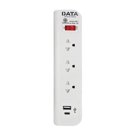 รางปลั๊กไฟ 3 ช่อง 1 สวิตช์ 2 USB DATA WL158I 3 ม.