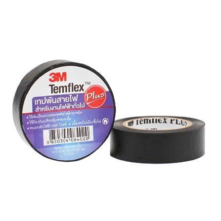 เทปพันสายไฟ 3M Temflex 10 เมตร ดำ_0