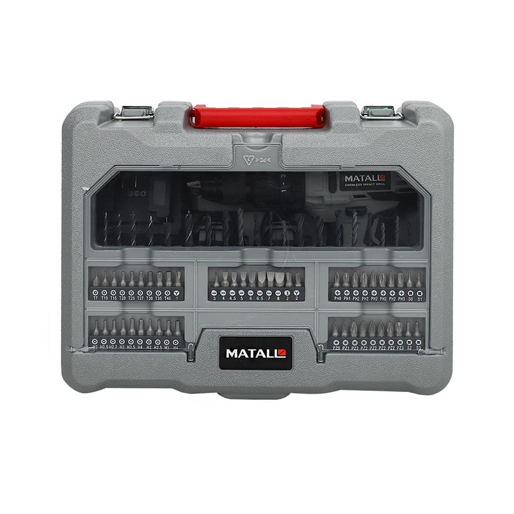 สว่านกระแทกไร้สาย (พร้อมแบตเตอรี่) MATALL MT-0518BS 18 โวลต์