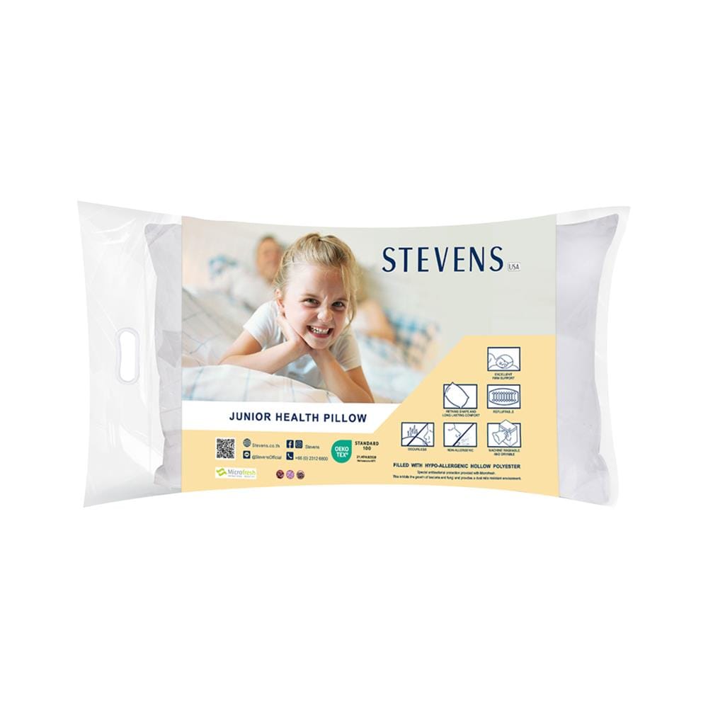 หมอนหนุน ใยสังเคราะห์ STEVENS JUNIOR 15x24 นิ้ว สีขาว