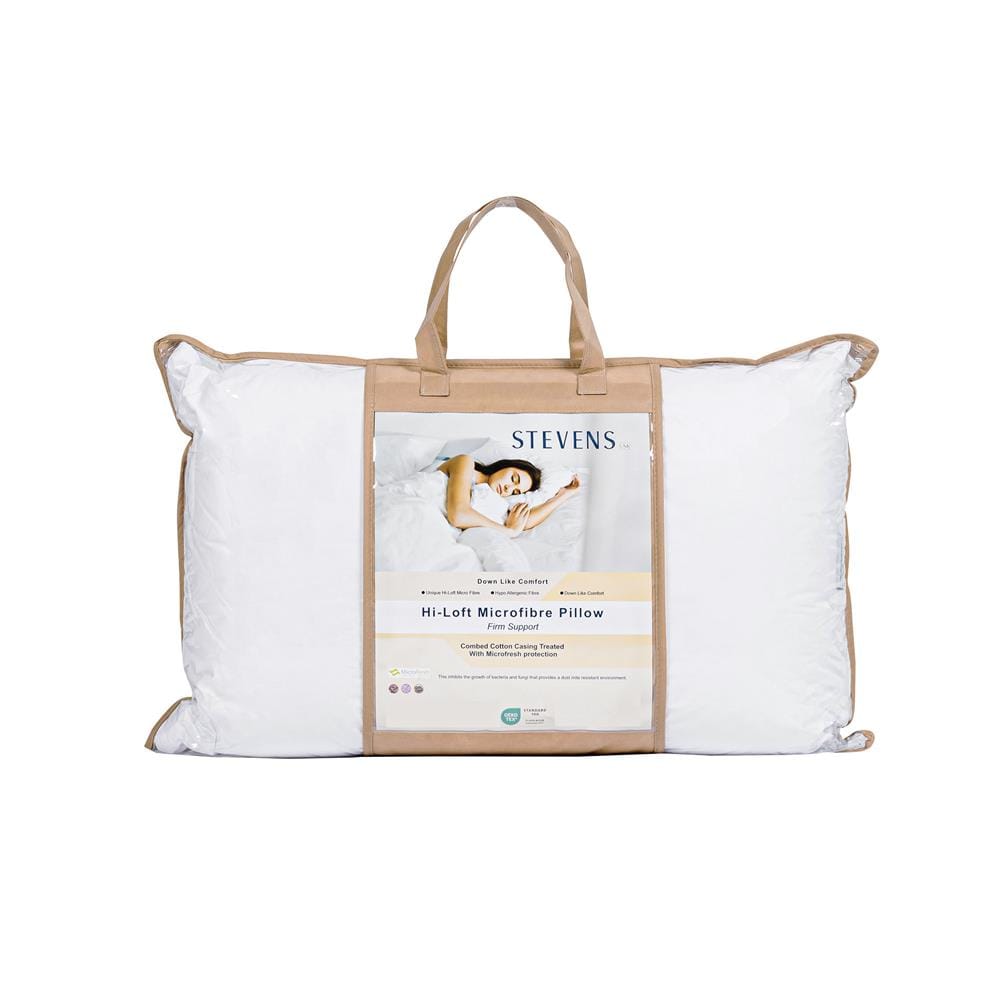 หมอนหนุน ใยสังเคราะห์ STEVENS MICROFIBER FRIM 19x29 นิ้ว สีขาว