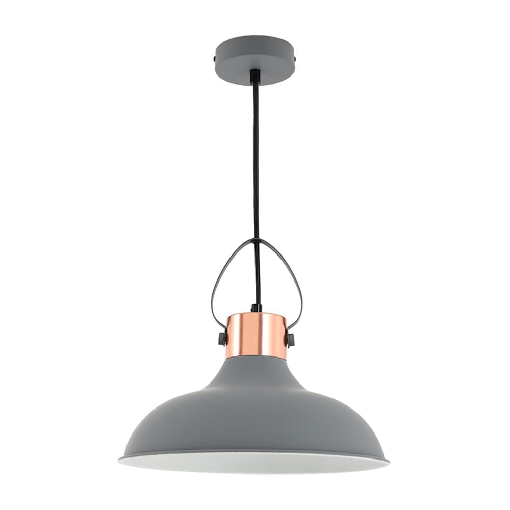 ไฟช่อ CARINI P180420-GREY โลหะ MODERN  สีเทา/กุหลาบทอง 1 หัว