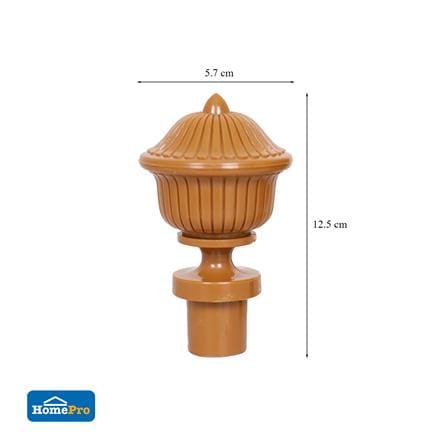 หัว-ท้ายรางม่าน HOME LIVING STYLE S2204-26 25 มม. สีน้ำตาล แพ็ก 2 ชิ้น_4
