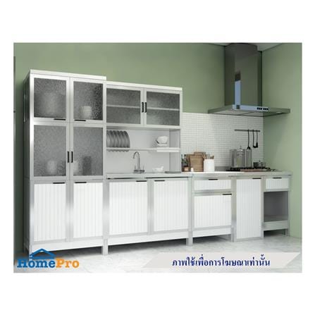 ครัวซิงค์สำเร็จรูป CABIN SIENA 100 ซม. สีขาว