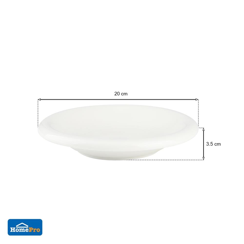 จานเซรามิกลึก 8" KECH SNOW LUX
