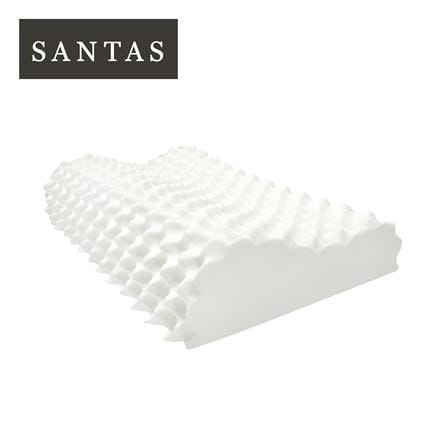 หมอนสุขภาพ ยางพารา SANTAS MASSAGE CONTOUR 15x23 นิ้ว สีขาว_0