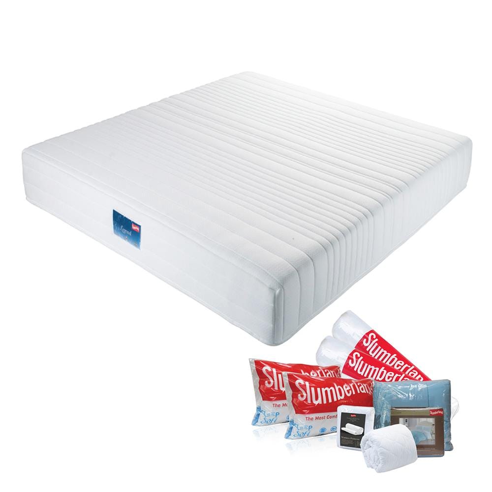 ที่นอนโฟม 5 ฟุต SLUMBERLAND รุ่น LEGEND พร้อมชุดเครื่องนอน 11 ชิ้น
