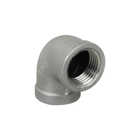 ข้องอ STANLESS SUS 304 90 องศา เกลียวใน CITY 1/2 นิ้ว สีเทา