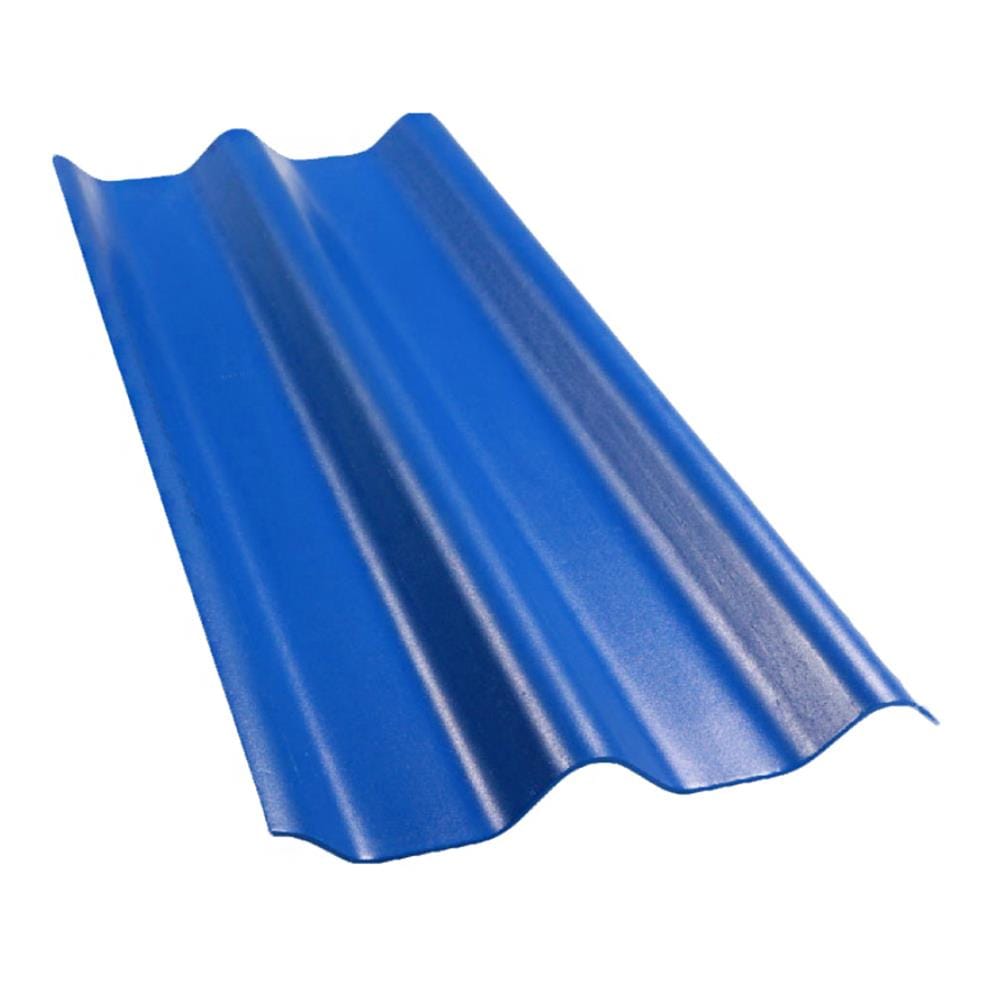 กระเบื้องหลังคาลอนคู่ ห้าห่วง 0.4x50x120 ซม. สีฟ้ารุ่งอรุณ
