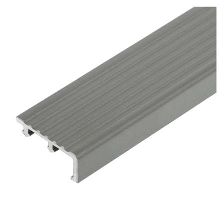 จมูกบันไดอะลูมิเนียม DP 5 ซม. 1.2 ม. สีพาวเดอร์โค้ท เทาเข้ม_0
