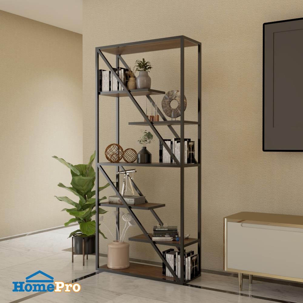 Triangular Storage Unit SHELVING UNIT FURDINI TRIANGLE WALNUT