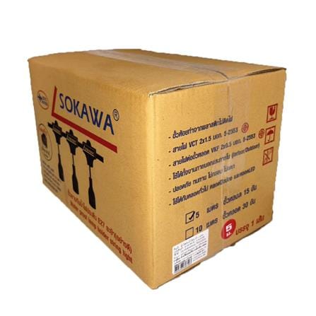 ขั้วกันน้ำสายไฟระย้า KPG SOKAWA VCT 2x1.5 ตารางเมตร 15 ขั้ว 5 เมตร สีดำ_4