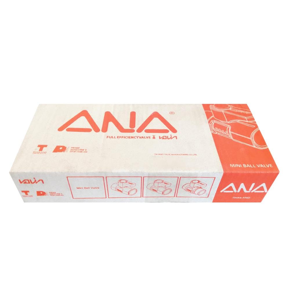 มินิบอลวาล์วฉาก MM ANA 1/2 นิ้ว สีขาว