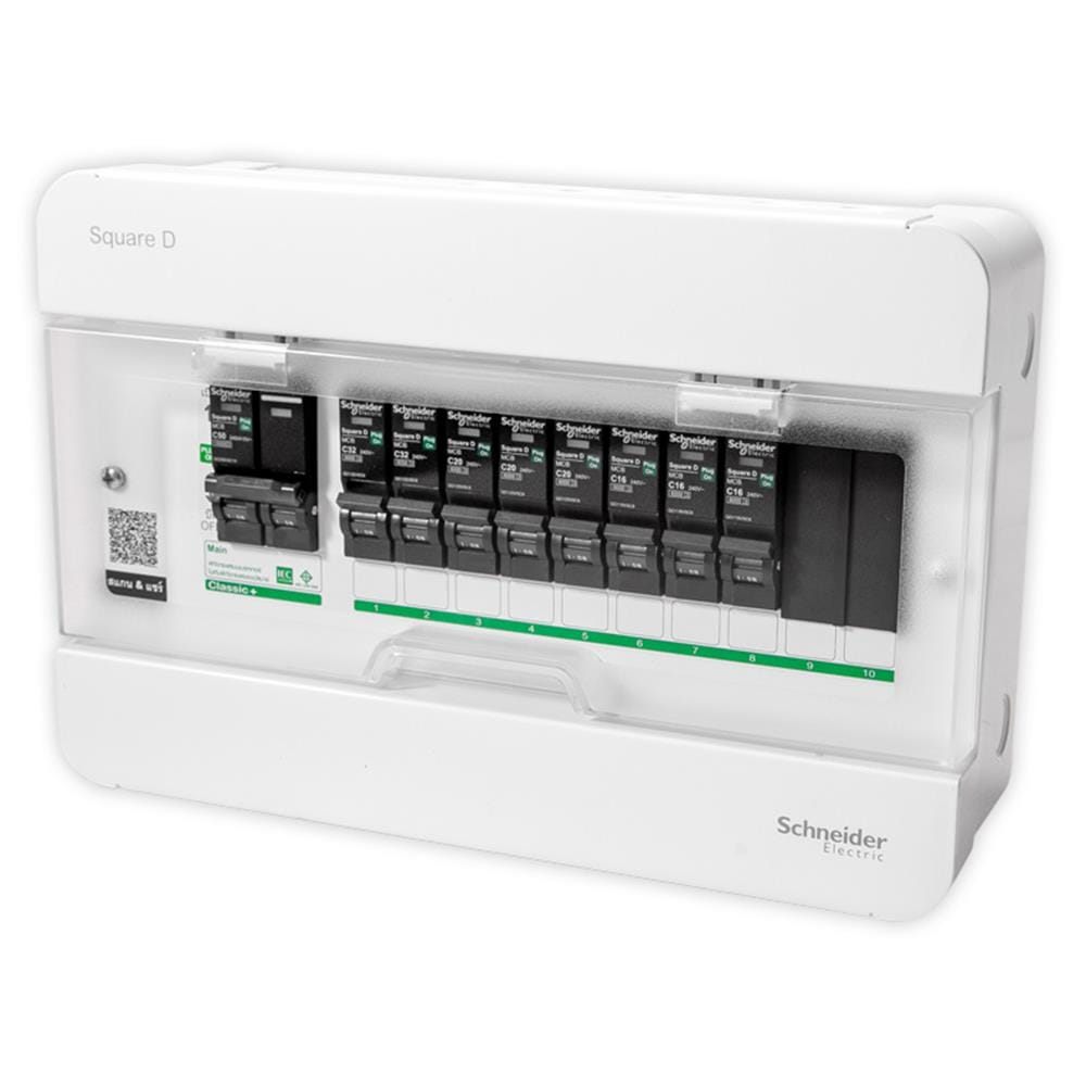 ชุดตู้คอนซูมเมอร์ยูนิต 10ช่อง เมน 50 แอมป์ SCHNEIDER