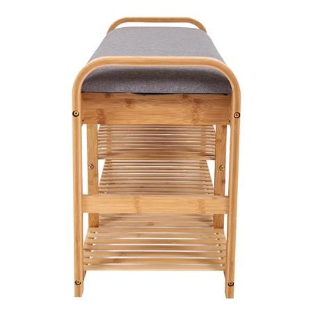 ชั้นวางรองเท้าพร้อมสตูล FURDINI ZIMBER SJ19114 สีเทา_3