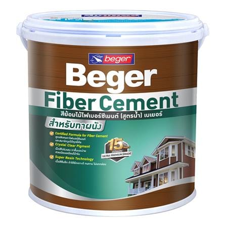 สีทาไม้ฝาไฟเบอร์ซีเมนต์ BEGER TEAK ด้าน 1 แกลลอน