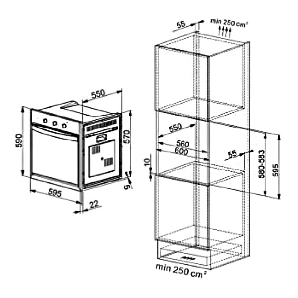 เตาอบฝัง FRANKE FO5005M 56 M XS.2