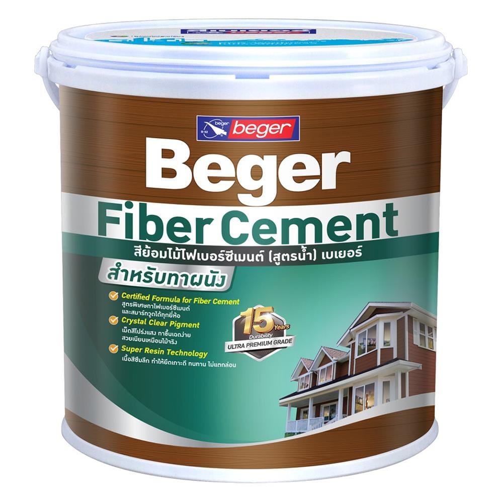 สีทาไม้ฝาไฟเบอร์ซีเมนต์ BEGER WALNUT เงา 1 แกลลอน
