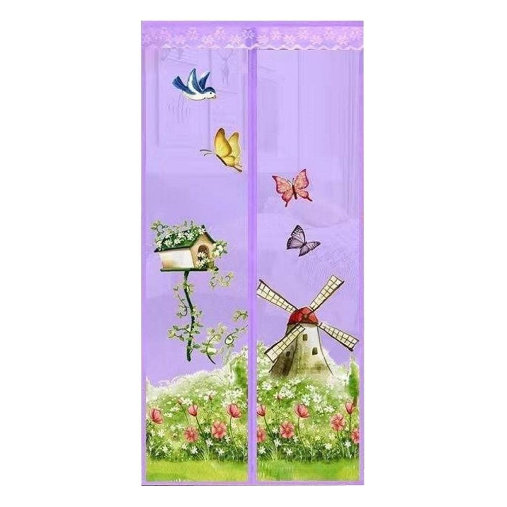 ม่านประตูมุ้ง ME LIVING WINDMILL PINK 90X210 ซม. สีชมพู