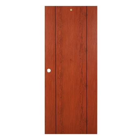 ประตูภายใน UPVC KING B04 80X200 ซม. ขอบไม้สังเคราะห์ สีลายไม้แดง เจาะลูกบิด_0