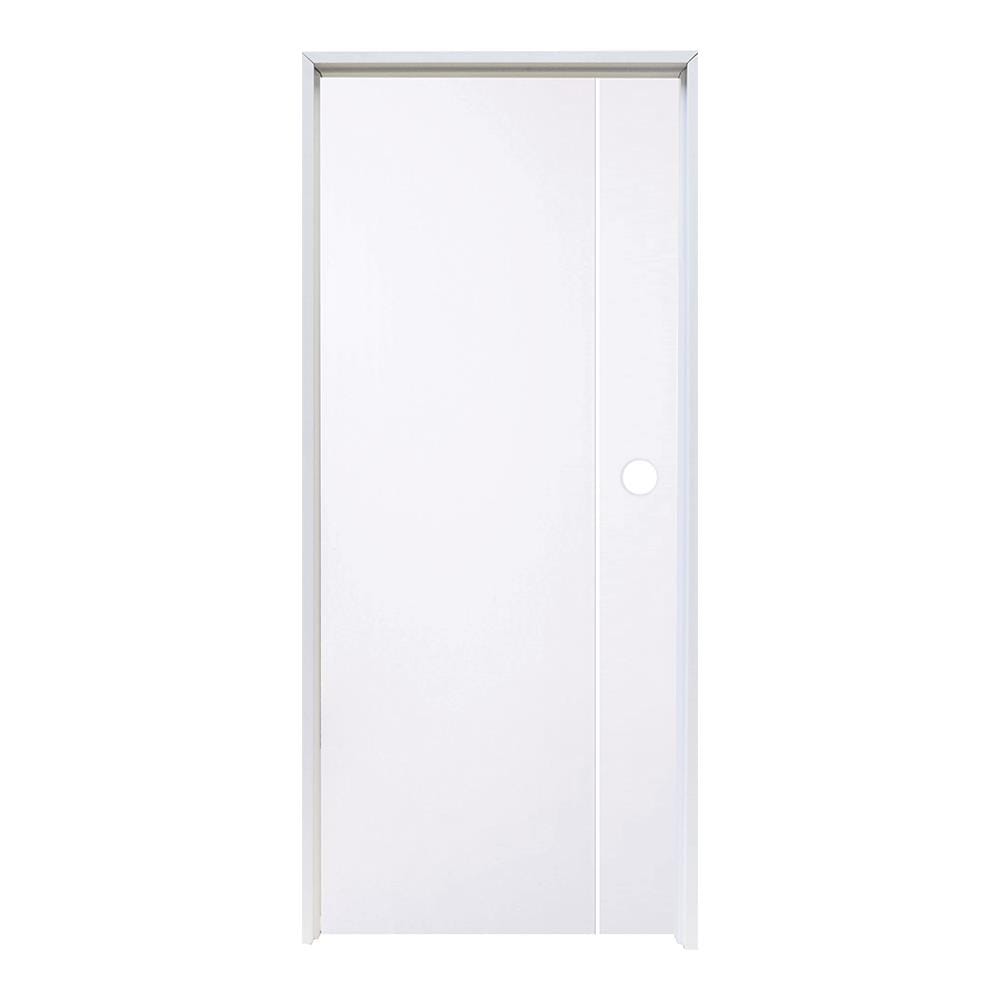 ชุดประตูห้องน้ำ PVC AZLE P4 บานทึบพร้อมวงกบ 70X200 ซม. สีขาว เจาะ