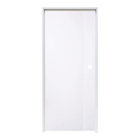 ชุดประตูห้องน้ำ PVC AZLE P4 บานทึบพร้อมวงกบ 70X200 ซม. สีขาว เจาะ_0