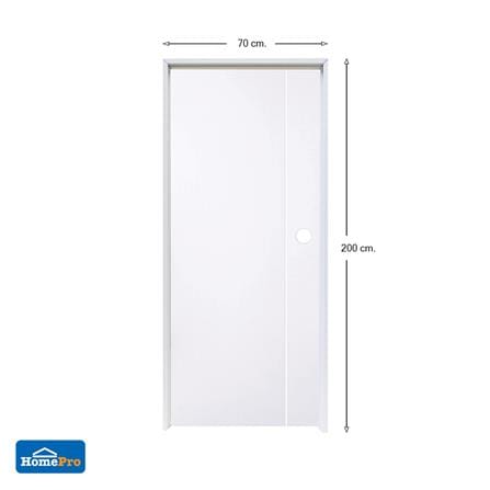 ชุดประตูห้องน้ำ PVC AZLE P4 บานทึบพร้อมวงกบ 70X200 ซม. สีขาว เจาะ_4