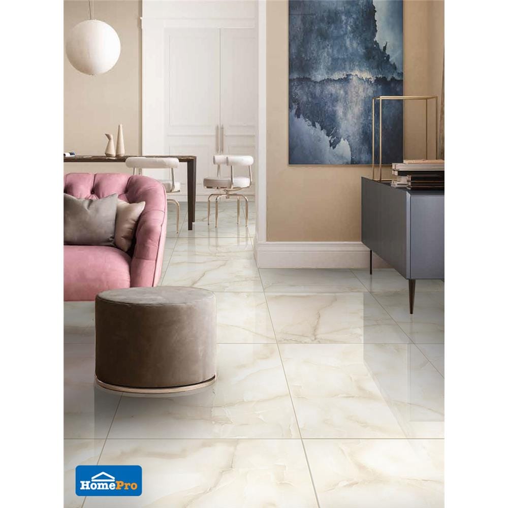 กระเบื้องพื้น 60x60 ซม. เกรซ ไวท์ 1.44M2