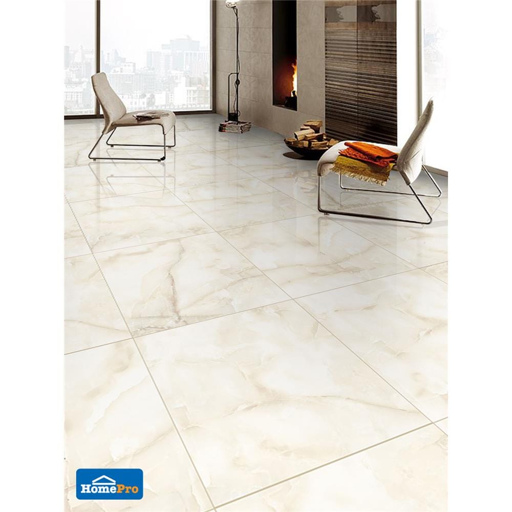 กระเบื้องพื้น 60x60 ซม. เกรซ ไวท์ 1.44M2