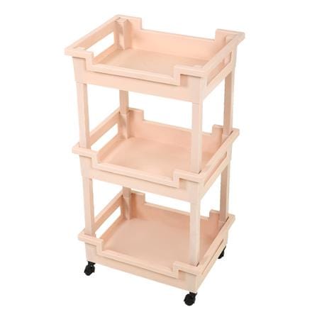 ชั้นวางของ 3 ชั้น มีล้อ STACKO SHELFY 48x36x85 ซม. สีเบจ_0