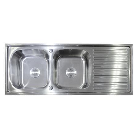 ซิงค์ฝัง 2หลุม 1ที่พัก AXIA PP 12050 สเตนเลส