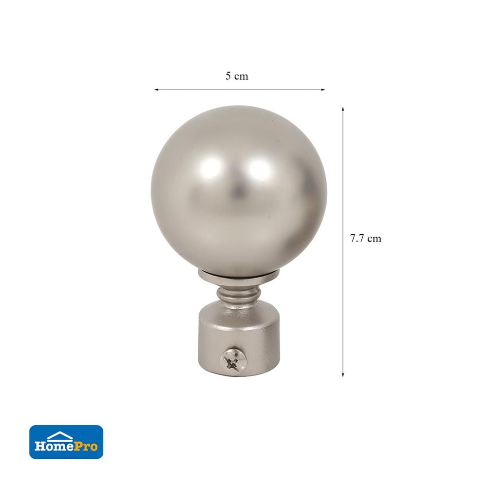 หัว-ท้ายรางผ้าม่าน HOME LIVING STYLE NIC 19 มม. สีเงิน