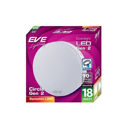 ดาวน์ไลท์ LED EVE LED571785 6 นิ้ว 18 วัตต์ WARM WHITE สีขาว_3