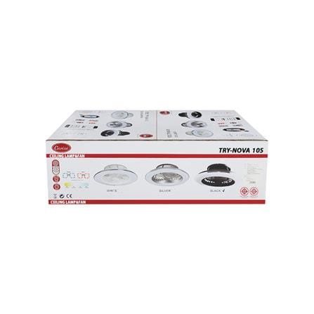 พัดลมไฟเพดาน LED CARINI TRY-NOVA105BK 60 วัตต์ COOLWHITE/DAYLIGHT/WARMWHITE สีดำ 25 นิ้ว_6