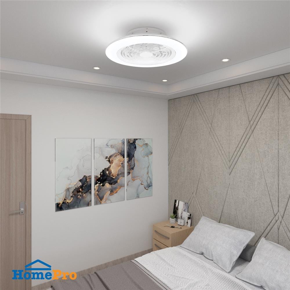 พัดลมไฟเพดาน LED CARINI TRY-NOVA105WH 60 วัตต์ COOLWHITE/DAYLIGHT/WARMWHITE สีขาว 25 นิ้ว