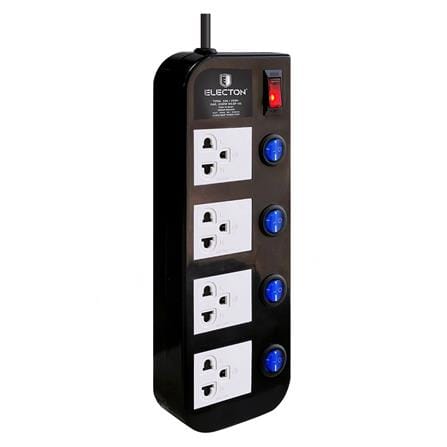 รางปลั๊กไฟ 4ช่อง 5สวิตซ์ 16A ELECTON EP-GS4553DC 3 ม.