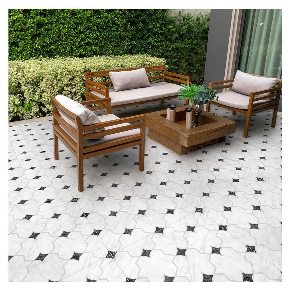 กระเบื้องพื้น 18x18 นิ้ว TARA เอนยา มาร์เบิล ขาว EXC PM