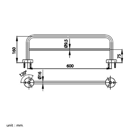 ราวแขวนผ้า COTTO CT0151(HM)_1