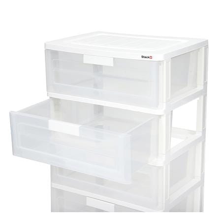 ตู้ลิ้นชัก 4 ชั้น STACKO MAX(L) 58.5x41x88 ซม. สีใส_2