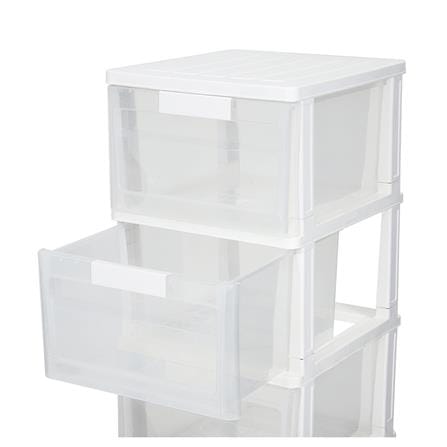 ตู้ลิ้นชัก 4 ชั้น STACKO MAX(M) 40x46x104 ซม. สีใส_2