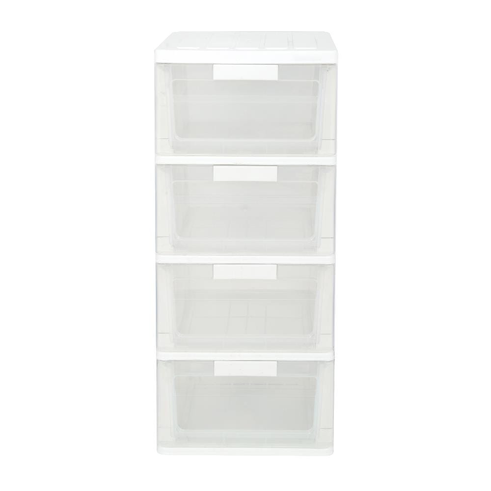 ตู้ลิ้นชัก 4 ชั้น STACKO MAX(S) 34x40x80 ซม. สีใส